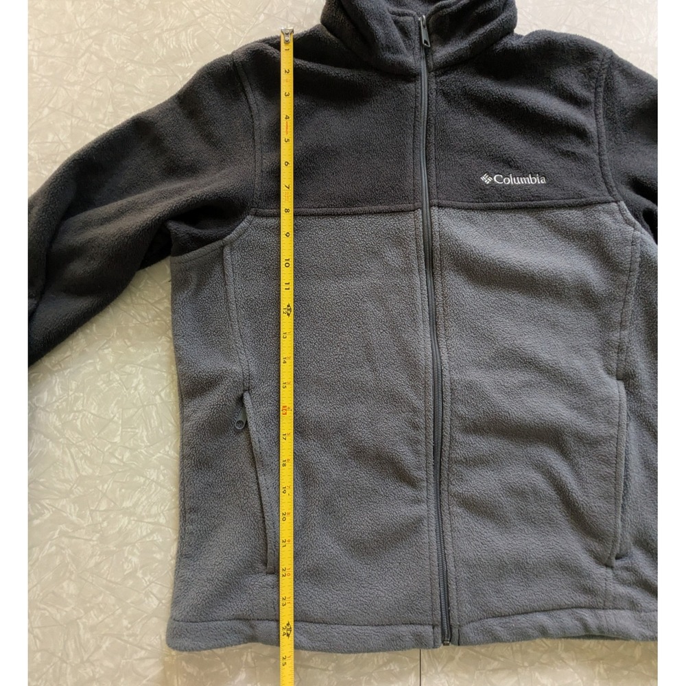 Columbia Mens Fleece Jacket Gray Black Colorblock Full Zip Size Medium - Picture 5 of 5